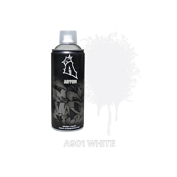 Аэрозольная краска для графити и дизайна "ARTON" A901 WHITE 520мл